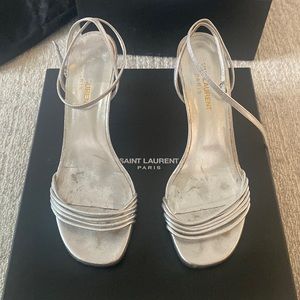 Saint Laurent Silver Sandals